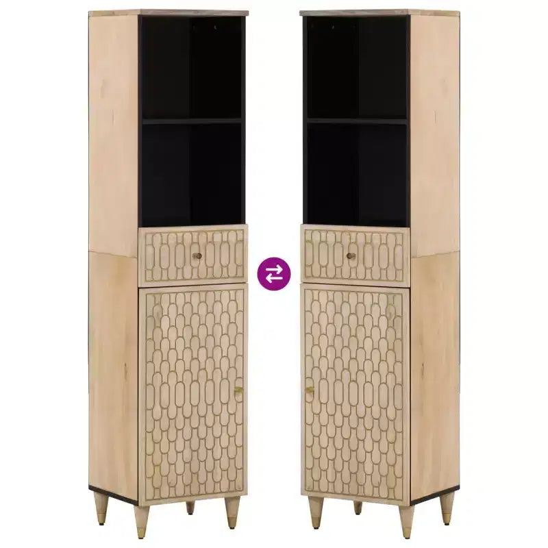 Meuble d'appoint en bois naturel pin massif moyen