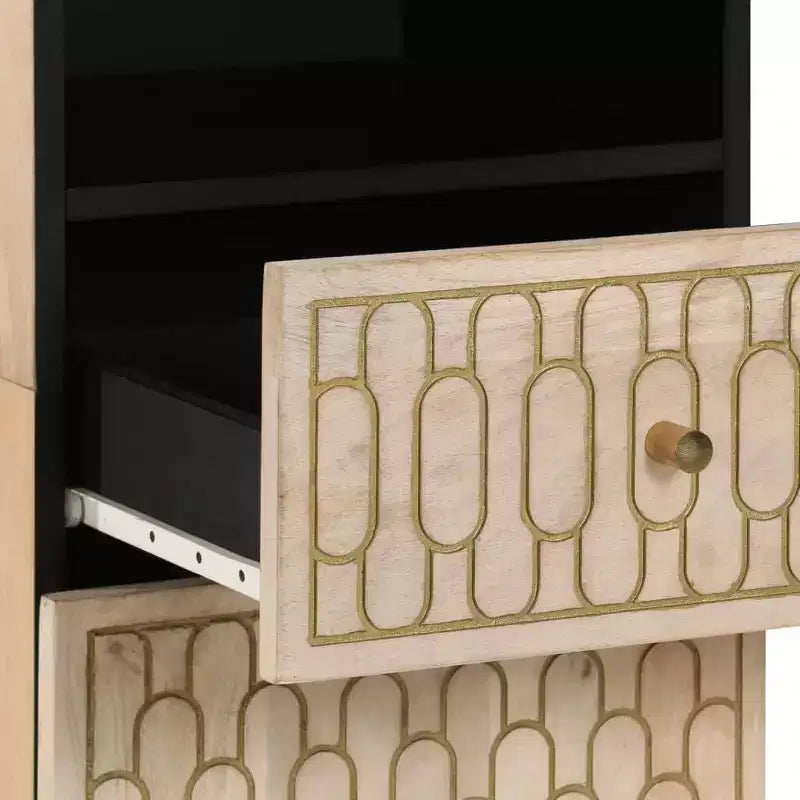 Meuble d'appoint en bois naturel pin massif moyen