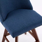 Tabourets de comptoir pivotants en bois garnis de tissu Spin 26 po