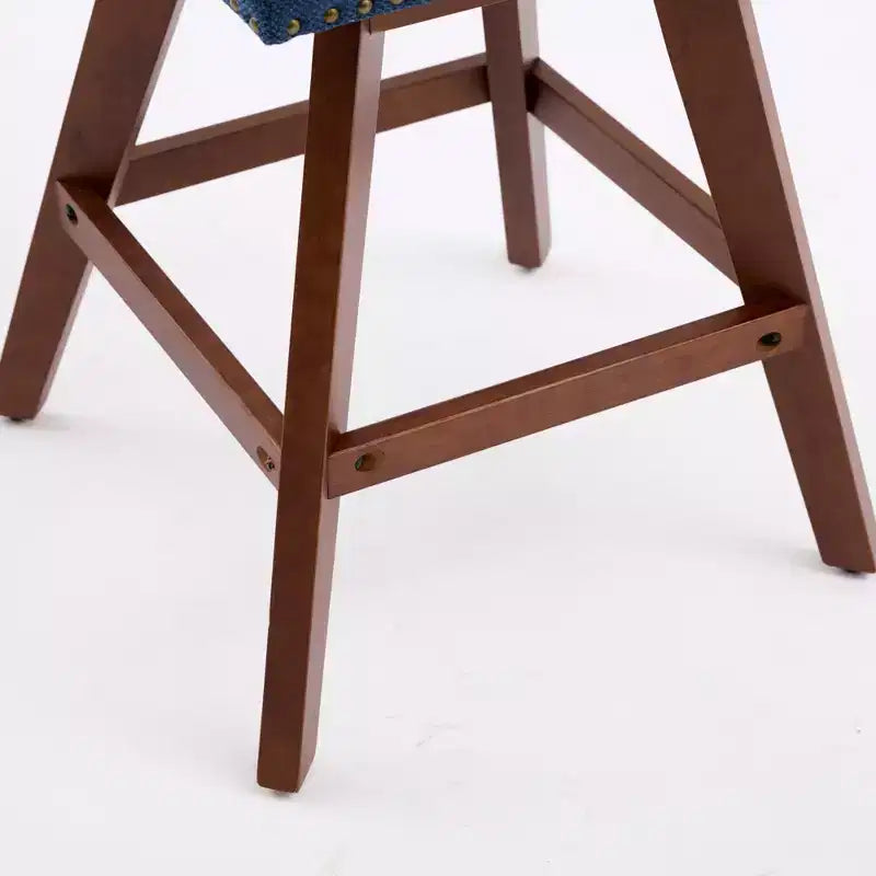 Tabourets de comptoir pivotants en bois garnis de tissu Spin 26 po