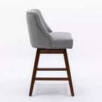 Tabourets de comptoir pivotants en bois garnis de tissu Spin 26 po
