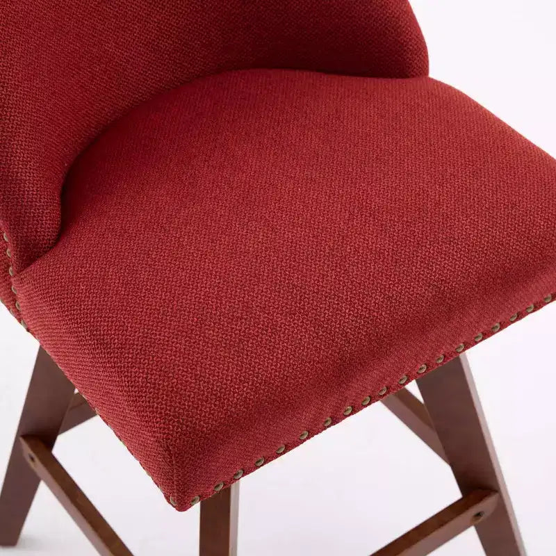 Tabourets de comptoir pivotants en bois garnis de tissu Spin 26 po
