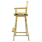 Chaise de metteur en scène hauteur comptoir – Structure naturelle