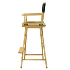 Chaise de metteur en scène hauteur comptoir – Structure naturelle