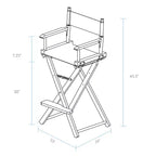 Chaise de metteur en scène hauteur comptoir – Structure naturelle