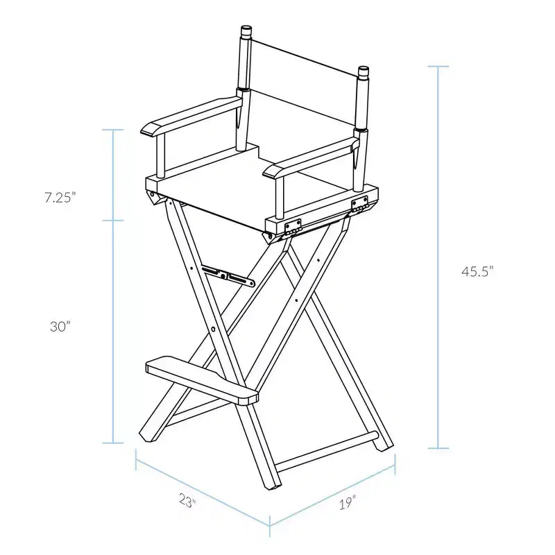 Bar-Height Director's Chair - Natural Frame