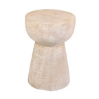 Olivia Side Table Natural - East at Main: Solid Wood, Whitewashed, Farmhouse Boho Decor, No Assembly Required
