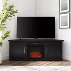 Meuble TV d'angle Camden pour téléviseurs jusqu'à 60 pouces avec cheminée