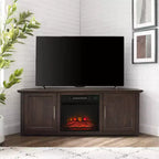 Meuble TV d'angle Camden pour téléviseurs jusqu'à 60 pouces avec cheminée