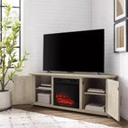 Meuble TV d'angle Camden pour téléviseurs jusqu'à 60 pouces avec cheminée