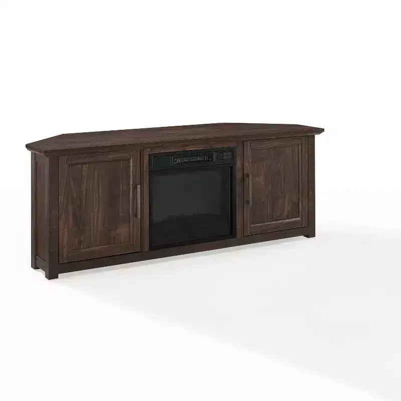 Meuble TV d'angle Camden pour téléviseurs jusqu'à 60 pouces avec cheminée