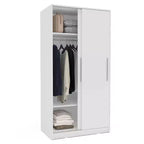 Denmark 2 Clothing Armoire Modern Fixed