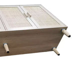 62.20 Buffet/Meuble de rangement décoratif élégant et fonctionnel en rotin à 4 portes, pour chambre, salon, bureau, montage facile, noir